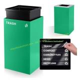 Alpine 29-Gallon Indoor Recycling Bin, Green