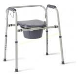 Medline 3-in-1 Bedside Commode, Steel
