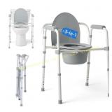 Medline 3-in-1 Folding Commode, Portable