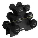 HolaHatha 2-5 lb Neoprene Dumbbell Set