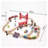 Hape 51-pc. Wooden Train Set: Busy City Rail