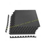 BalanceFrom EVA Foam Exercise Mat Tiles, Black