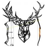 Deer Skull Bow Rack Wall Mount Archery Holder