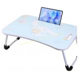 Laptop Desk Foldable Bed Table - Blue