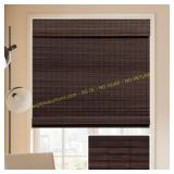 LUCKUP Cordless Bamboo Roman Shades 34x64