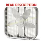 Lasko 20" Classic Box Fan, 3 Speeds, White