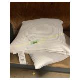 2 white decorative pillows