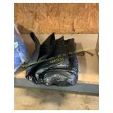 Black tarp with drawstring