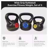 BalanceFrom Kettlebell Set 10, 15, 20 lb (3)