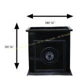 Colony 16-in Square Black Planter