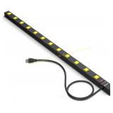 12-Outlet Power Strip, 4ft Cord, ETL, Black