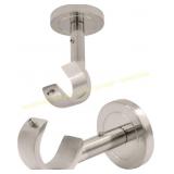 Brushed Nickel Curtain Rod Brackets Set (2)