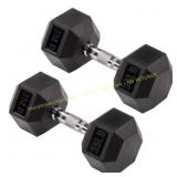 Signature Fitness Hex Dumbbells 35 lb Black