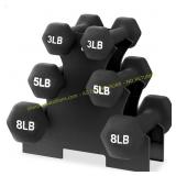 Cmplete? BalanceFrom Hexagon Dumbbell Set with Sta