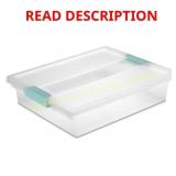 Sterilite 5.7 qt Clear Clip Storage Box 6ct