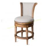 Maven Lane Pullman Stool in Weathered Oak