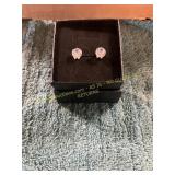 Unverified Silver 1ct Diamond Stud Earrings