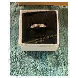 Unverified Size 11 White Gold Diamond Wrapped Band