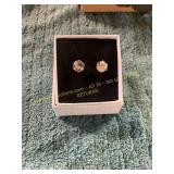 Unverified Yellow Gold 1ct Stud Earrings