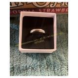 Unverified Size 10 White Gold Mens Wedding Band