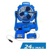 Kobalt 7-in 24V 3-Speed Misting Floor Fan