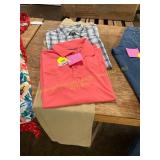 2ct Mens L Shirts, 36x32 Performance Pants