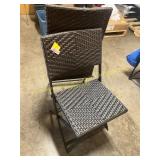 2ct Folding Wicker Chairs