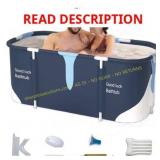 GIATUEE 55in Foldable Bathtub Blu/White