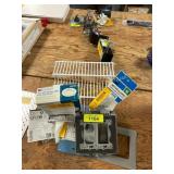 Wire Shelf, Outlet Covers, LED Light