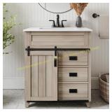 Morriston 30-in Vanity with Stone Top