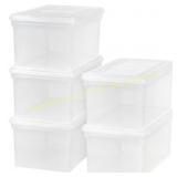 3ct IRIS USA Letter Legal Size Plastic File Box
