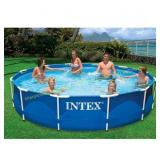 Intex 12 ft Round Metal Frame Pool with Pump ?comp