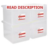STAPLES Plastic File Box with Snap Lid, Clear