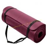 BalanceFrom Yoga Mat, 1' Thick, Deep Wine