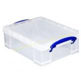 3ct Really Useful Box 8.1L Stackable, Clear