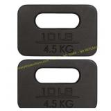 Yes4All Cast Iron Rucking Weight, 10 lb Pair