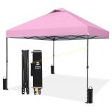 CROWN SHADES 10x10 Pop Up Canopy Tent, Pink