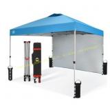 CROWN SHADES 10x10 Pop Up Canopy w/ Wall BLUE