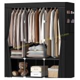 complete?LOKEME Portable Closet: 3 Rods,6 Shelves