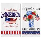 Hexagram 4th of July Kitchen Towel