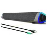 Soulion R30 USB PC Speakers with RGB, Gray