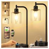 Industrial Bedside Lamps Set 2, Dimmable Lamp