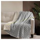 Reversible cotton throw 50x70in