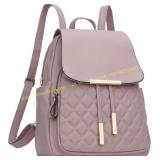 KKXIU Quilted Leather Backpack for Women