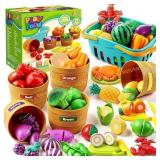 JOYIN Play Food Set: Cutting & Sorting Toys