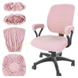 4Pcs Office Chair Covers Set, Pink