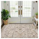 Moss Large Entryway Rug   Non-Slip Floral Mat