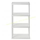 White Plastic Light Duty Shelving 24x12x48