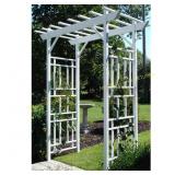 Dura-Trel 6-ft W x 7.4-ft H Arbor White ?complete?