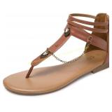 Colgo Thong Flat Sandals with Chain